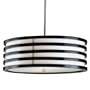 Nova Lighting 6790 Kobe V1 Pendant, Brushed Nickel with Dark Brown Wood & White Polycarbonate Shade