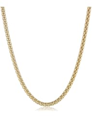 14k Italian Yellow Gold 2.50mm Popcorn Chain Necklace, 18"