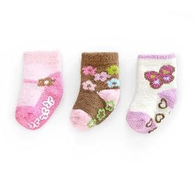 Carter's 3 Pack Girls Knit-In Design Chenille Comfy Fit Socks - Pink