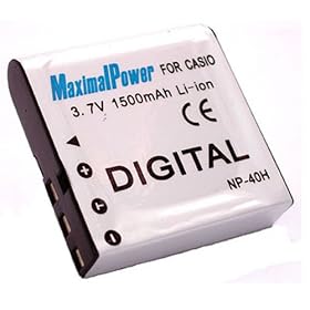Click here to buy Maximal Power DB CAS NP-40 Replacement Battery for Casio Digital Camera Camcorder (Black) by Maximal Power.