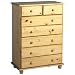 Large Pine Bedroom Chest of Draws 5 & 2 Draw Combination Pine Furniture