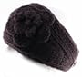 100% Handmade Knit Flower Headband best for Ponytail Styling, Brown