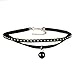Areke Leather Chain Choker Necklace for Women Girls, Gothic Tassel Velvet Necklaces Adjustable Set