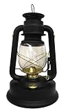 V&O 210-32000 Large Tank Camper Brass Trim Oil Lantern, Black