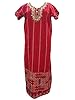 Red Kaftan Cotton Printed Bohemian Caftan Dress