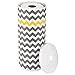 InterDesign Una Chevron Free Standing Toilet Paper Holder for Bathroom - Gray/Yellow