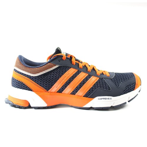 Mens Adidas Marathon Running Shoes Navy Blue / Orange G66484 Size 11