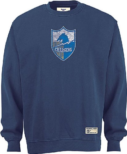 San Diego Chargers NFL ThrowBack Crewneck Sweatshirt By Reebok (M=40)