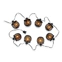 Royce Lighting RL002/8A/ORB Outdoor Metal Mesh Eight-Light String Lantern Oil Rubbed Bronze with Amber Globes