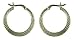 Silver Ladies 23mm Diamond Cut Fancy Hoop Earrings