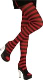 Adult Red/Black Striped Tights - Adult Std.