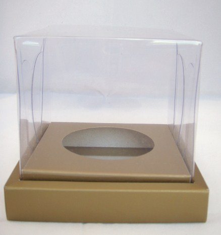 Individual Gold Clear Top Cupcake Boxes pack of 10
