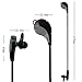 Apekx Wireless 4.1 Bluetooth Stereo Sweatproof In-Ear Lightweight Headphones, Earbuds, Earphones, Headset for Sports / Running / Jogging / Gym with Mic (007 Black)