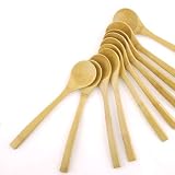 ThinkBamboo 7 3/4 Solid Bamboo Soup Spoons 10pc