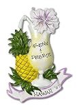 TROPICAL CHRISTMAS ORNAMENT PINEAPPLE & DAIQUIRI- PERSONALIZED