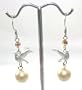 Beautiful Unique Jack E Ohs NYC 3d Dove with Pearl & Topaz Crystal Charm Earrings Silver Tone Comes Gift Boxed (StyleBTpz)