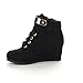 LINK PEGGY-53K Children Girl's Comfort Lace Up Hidden Wedge Sneakers
