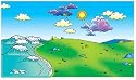 Beginners Bible Meadow Flannelboard & Accessories (14"x25") Mounted