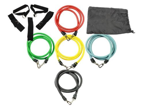Resistance bands 11 pcs Fitness Exercise Tube p90x yoga workout abs pilates