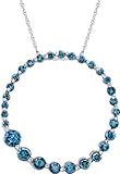 1 Carat Blue Diamond Circle Journey Pendant