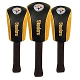 PITTSBURGH STEELERS OFFICIAL GOLF CLUB HEAD COVER SET (3)