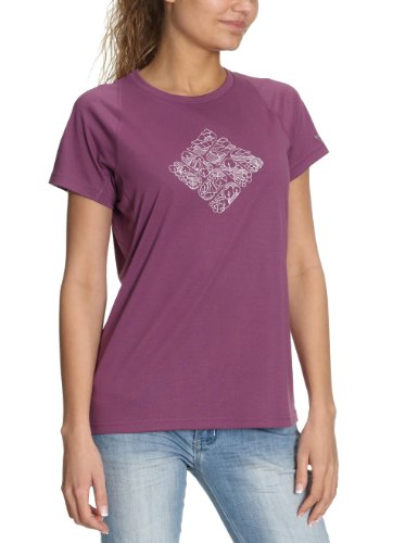 Columbia Damen Funktionsbluse Silver Ridge Print Short Sleeve Top, Dark Orchid, M, EL6525_ Preisvergleich