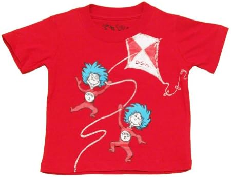 Dr. Seuss Thing 1 Thing 2 Boys Tee Shirt-Red-12M