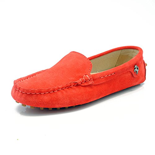 Minitoo Womens Round Toe Athletic Boat Shoes Ballet Flats Loafers