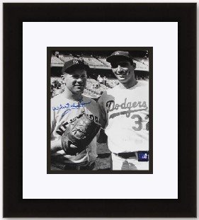Whitey Ford Autographed New York Yankees 8x10 Photo with Sandy Koufax - Custom Framed