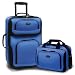 US Traveler Rio Two Piece Expandable Carry-On Luggage Set, Royal Blue, One Size