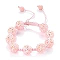 Minerva Collection Disco Ball Bead Shamballa Fashion Bracelet Pink