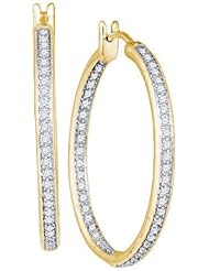 1.0CTW DIAMOND FASHION HOOPS