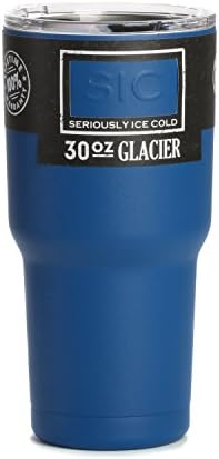 Matte Blue Powder Coated 30 Oz. SIC (Seriously Ice Cold) Stainless Steel Tumbler Double Wall Vacuum Insulated Cup No Sweat Travel Mug Coffee Cup &amp; Thermos Multiple Colors &amp; Sizes