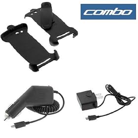 Black Face Out Swivel Belt Clip Holster + Car Charger + Home Travel Charger for AT&T... by Bargaincell