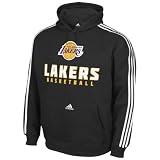 Los Angeles Lakers Black Foundation 3-Stripe Hooded Fleece Sweatshirt