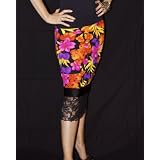 Nina Print Pencil Skirt With Lace Border