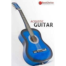 New Blue Acoustic Guitar W/ Accessories Combo Kit Beginners