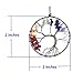 JOVIVI Vintage Antique Bronze Tree of Life 7 Chakras Gemstone Round Charm Healing Power Pendant Necklace