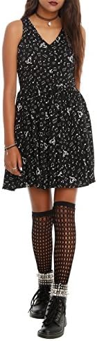 Black Music Note Dress Size : Large
