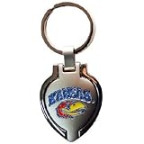 NCAA Kansas Jayhawks Metal Heart Locket Keychain