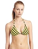 IMAGE OF Ella Moss Women's Cabana Stripe Triangle Bra, Yellow, Medium