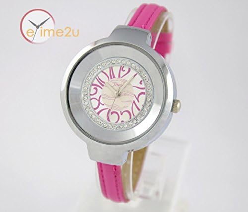 SunShine Day Violet Thin Leather Band Women Diamonds Fashion Watch Quartz Valentine'S Gifts