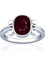 14K White Gold Cushion Cut Ruby Solitaire Ring (GIA Certificate)