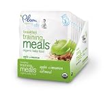 Plum Organics Training Meals Apple Cinnamon Oatmeal, 4-Ounce Pouches (Pack of 12)