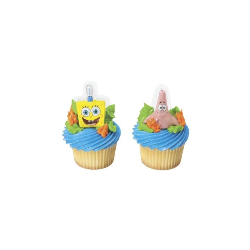 Party Supplies Pack Of 24 Spongebob Cupcake Pick Toppers Cake