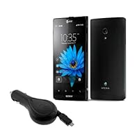 Fosmon Micro USB Rapid Retractable Car Auto Charger for Sony Xperia ion
