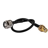 Superbat RF Coaxial Coax Adapter RP-TNC Male to SMA Female Bulkhead Connector RG174