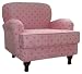 Skyline Furniture Kid's Arm Chair Upholstered in Pink Polka Dot Micro-Suede