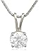 Platinum Round Diamond Solitaire Pendant (3/4 ct, G-H Color, VS2 Clarity)