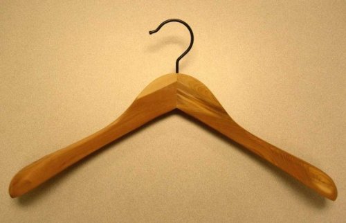 Cedar Coat Hangers - Set of 12 (Cedar/Black) (18